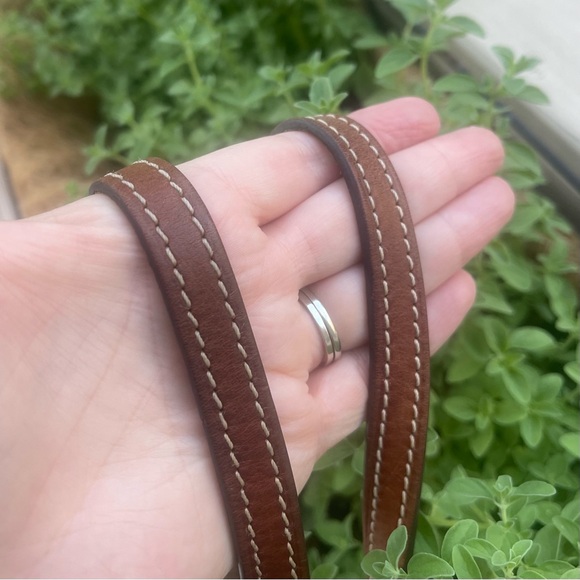 Dooney And Bourke Lexington Shopper Pebbled Leather Shoulder Tote Bag Camel Tan - Picture 15 of 16